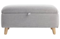 Hygena Olivia Fabric Footstool - Grey